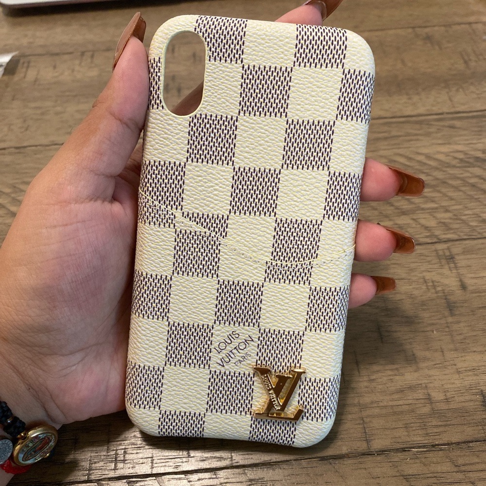 iPhone XR card slot case with luxury print